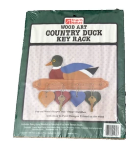 Kit de Llavero Pato Country Arte Madera Fiel a la Naturaleza Años 80 De Colección Nuevo Hecho en EE. UU. - Imagen 1 de 3