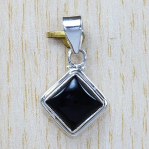 Colgante Hecho A Mano De Plata De Ley 925 Con Piedra Preciosa De Ónix Negro S-40 - Imagen 1 de 5