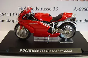 Ducati 999 Testastretta 2003 ROT - 1:24 TOPMODELL - Bild 1 von 3