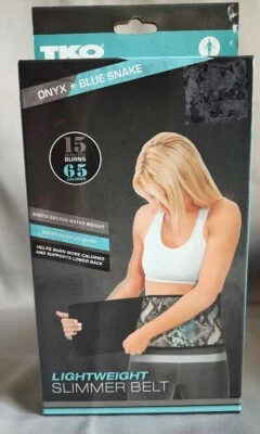 Cinturón ligero más delgado TKO - Talla única - Ónix y serpiente azul - Nuevo en caja Foto 1 de 3