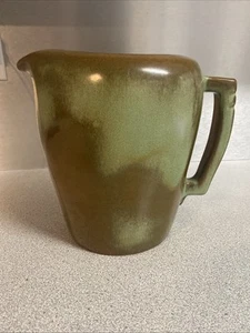 Vintage 8” Tall Frankoma 5D Prairie Green Pitcher w/Amazing Glaze And Condition! - Picture 1 of 9