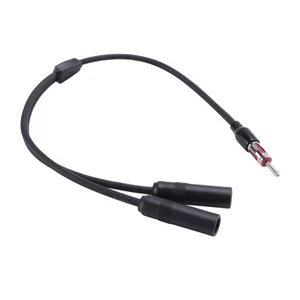 1 ADATTATORE ANTENNA RADIO STEREO Y MASCHIO A 2 FEMMINE NERO Y1I9 - Foto 1 di 6