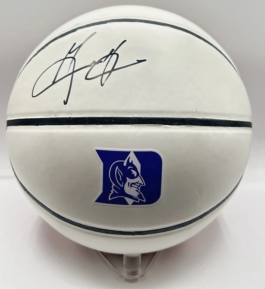 Baloncesto firmado por Grant Hill Duke Blue Devils panel blanco autografiado certificado de autenticidad JSA Foto 1 de 4