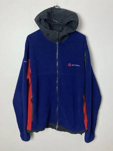 Vintage Beyond Tactical Clothing Men's XL Blue/Red Fleece Zip Jacket Hood EUC - Picture 1 of 10