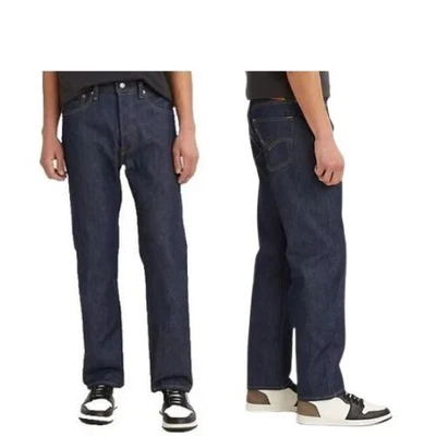 Jeans Levi's Para Hombres Clásicos Años 501 Originales Encogibles a Ajuste Denim Botón Tiro Mosca Foto 1 de 4