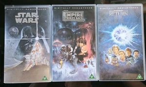 Lot de 3 cassettes VHS Star Wars 1994 remasterisées numériquement - Photo 1/10