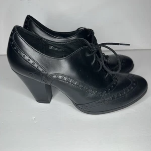 Born Schnürschuhe Leder schwarz Oxford Heels Größe 11 Whitchy Whimsigoth dunkel - Bild 1 von 10