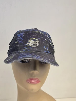 Gorra Buff Pro Run Gorra Correa Trasera Azul Ligera Bicicleta Correr Malla Reflectante UPF 50 Foto 1 de 4