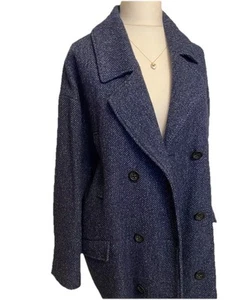Chemins Blancs Paris ,Blue Coat,Size L, UK 16 US 14NWT. RRP€330 - Picture 1 of 18