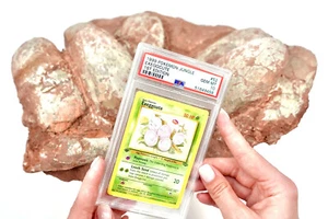 1999 Pokemon 1st edition Exeggcute PSA 10 + Authentic RAPTOR Dinosaur Eggs Nest  - Picture 1 of 11