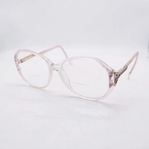 Blue Ribbon for Marchon Eyeglasses Full Rim Clear Misty Pink Square Frames 140 - Picture 1 of 10