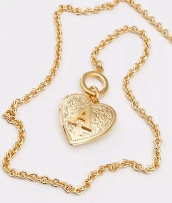 Ben-Amun Gold Heart Initial Locket Necklace - Image 1 of 4
