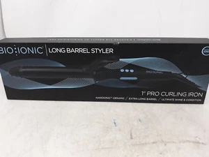 Bio Ionic Long Barrel Styler 1" Pro Curling Iron | NanoIonic Ceramic - Picture 1 of 5