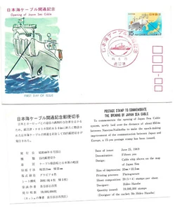 Japan 1969 Sc# 993  Opening of Japan Sea Cable, JSPA FDC - Picture 1 of 1