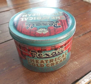 Lata Publicitaria Vintage REXALL CREMA FRÍA TEATRAL - Imagen 1 de 7