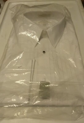 Camisa branca masculina manga longa algodão roupa noturna Bill Blass - lacrada - tamanho 16 36/37 - Imagem 1 de 3