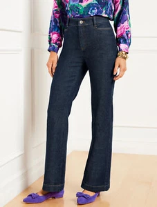 Talbots High-Waist Flare Jean in Dark Indigo Blue Retro Classic  8P NWT - Picture 1 of 7