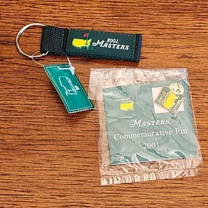 Vintage 2001 Masters Commemorative Pin & Key Chain - Picture 1 of 9
