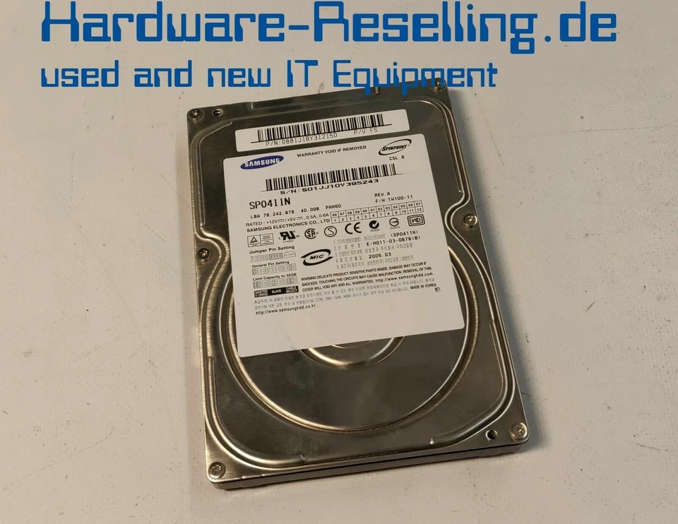 Samsung 40GB Ide 3,5" HDD SP0411N Spinpoint PL40 - Imagen 1 de 1