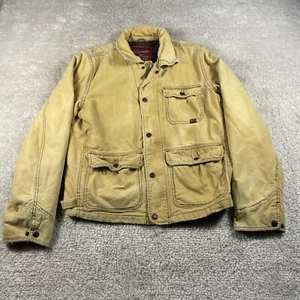 Abercrombie Fitch Jacket Mens Medium Blanket Wool Blend Lined Chore Field Cargo - Picture 1 of 13