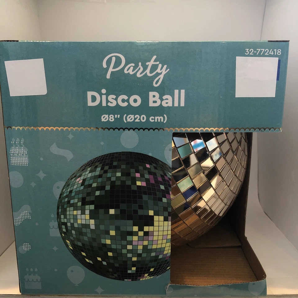 8” Mirror Glass Disco Ball DJ Dance Home Party Bands Club StagelightingRose Gold - Image 1 of 4