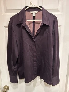 Compagnie Internationale Woman’s Vintage Express Plum Blouse Sz 13/14 - Picture 1 of 3
