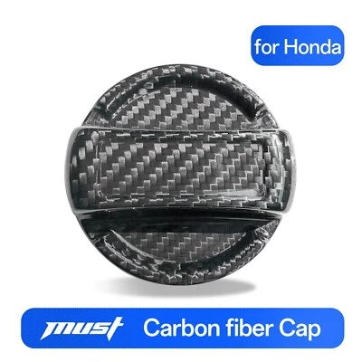 JDM Carbon Fiber Gas Fuel Filler Cap For Honda Civic CR-V Odyssey Pilot - Image 1 of 4