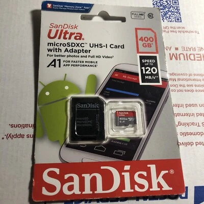 SanDisk Ultra MicroSDXC UHS-1 400Gb Card with Adapter 120Mb/s SDSQUA4 - Image 1 of 3