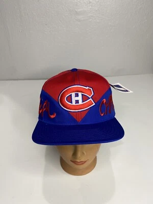 Vintage Montreal Canadiens L Snapback Hat By Logo 7 NWT - Image 1 of 4