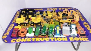 Construction Toy Car Lot (23) And Lunch/play Tray - Picture 1 of 12