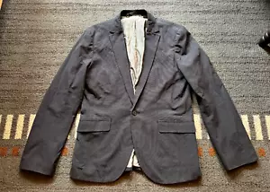 2023 ARMANI EXCHANGE Gray Micro Striped Sport Coat Suit Blazer 42R Cotton - Picture 1 of 13