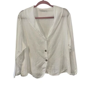 Bryn Walker Bluse Größe M 100% Leinen weiß - Bild 1 von 15