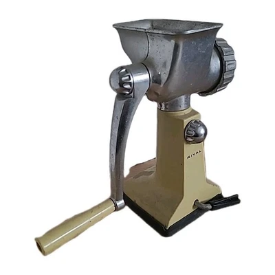 Vintage Rival Grind O-Mat Manual Meat Grinder Model 303 hand crank suction base - Image 1 of 4