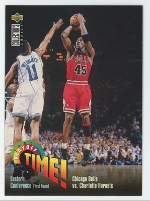 1995-96 UD Collector's Choice Playoff Time Michael Jordan Bulls #353 C36 - Imagem 1 de 2
