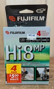FUJIFILM 4 New/Sealed P6-120 Hi8-MP Professional Grade Camcorder Video Cassettes - Picture 1 of 5