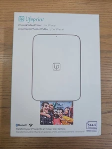 Lifeprint Portable 3"x4.5" Photo and Video Printer for iPhone (White) NEW!! - Picture 1 of 3