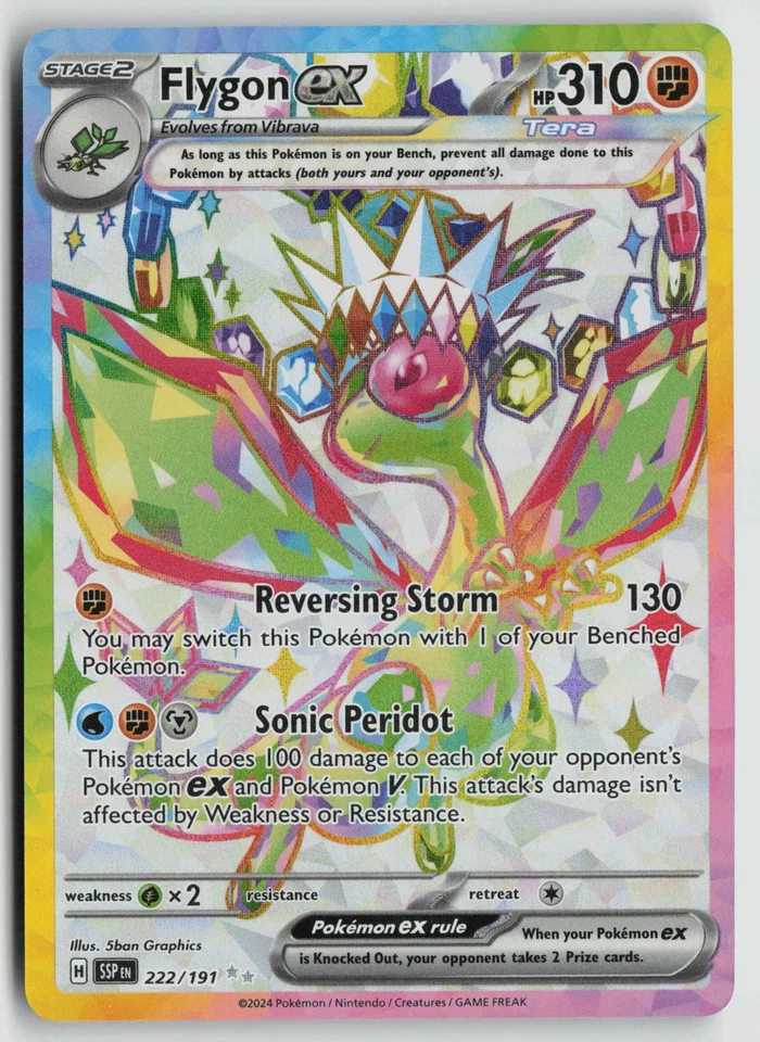 Flygon ex - Ultra Rare SV08: Surging Sparks 222/191 NM - Image 1 of 2