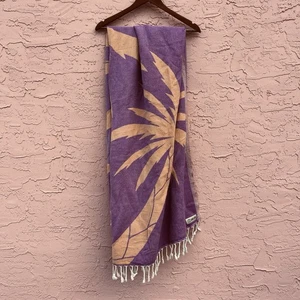 Sand Cloud Beach Towel Fringe Purple Palm Tree Beach Blanket Summer Faded Large - Picture 1 of 5