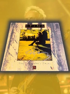 Hand Signed STING Ten Summoner’s Tales 12” Vinyl Solo Rare - Proof Foto 1 de 4