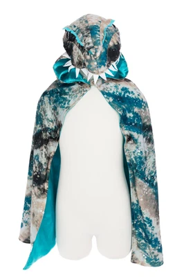 Capa de Raptor Great Pretenders, verde azulado/marrón #:57665 talla 5-6 disfraz de dragón para niños Foto 1 de 4