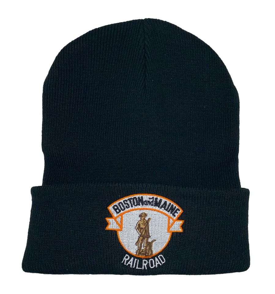 Boston & Maine Railroad Minuteman Embroidered Beanie Cap #40-0065BN Foto 1 de 1