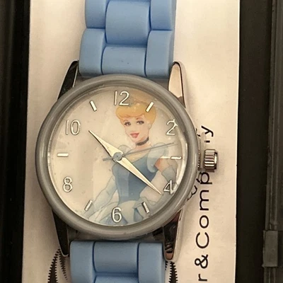 Reloj de cuarzo MZ Berger Disney Cenicienta con correa de silicona azul claro nuevo en estuche Foto 1 de 4
