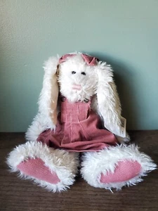 Boyds Bears 'Roslyn Hiphop' Bunny Rabbit Stuffed Plush Pink Corduroy Collector - Picture 1 of 14