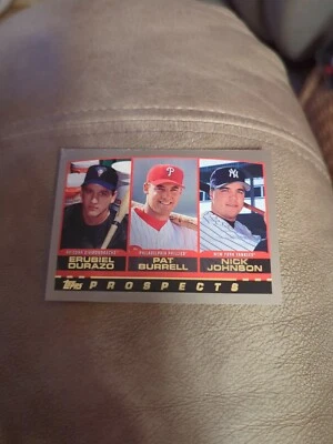 2000 Topps   #204 Prospects Erubiel Durazo / Pat Burrell / Nick Johnson - Image 1 of 2