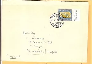 Schweiz Mi.-Nr. 735 Rd als EF auf Auslands-Brief (Mittelfalte) n. England - Bild 1 von 2