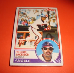 1983 TOPPS #500 REGGIE JACKSON front GROCERY rack CELLO SEALED Unopened ANGELS - Picture 1 of 3