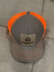 Target Industries Oil Field Safety Orange Charcoal Gray Richardson 112 Hat - Picture 1 of 6
