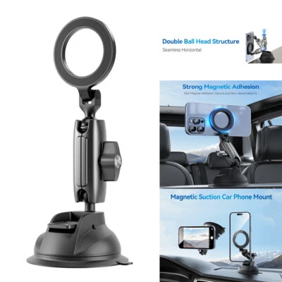 Car Mount Holder Stand Cell Phone Navigation Holder Magnetic Suction Cup Holder - Image 1 of 4