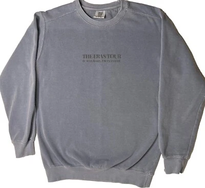 Taylor Swift The Eras Tour Dusty Blue Small Crewneck Sweatshirt Night 3 Foxboro - Image 1 of 4