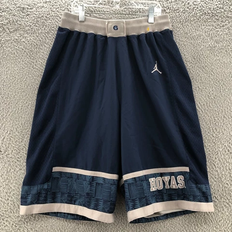 Jordan Nike Short Mens Small Blue Dri-Fit Georgetown Hoyas Basketball Training Cover